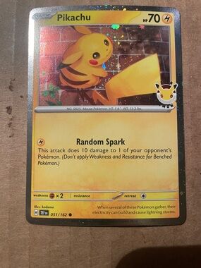 Pokemon Pikachu Yellow Holo Trading Card